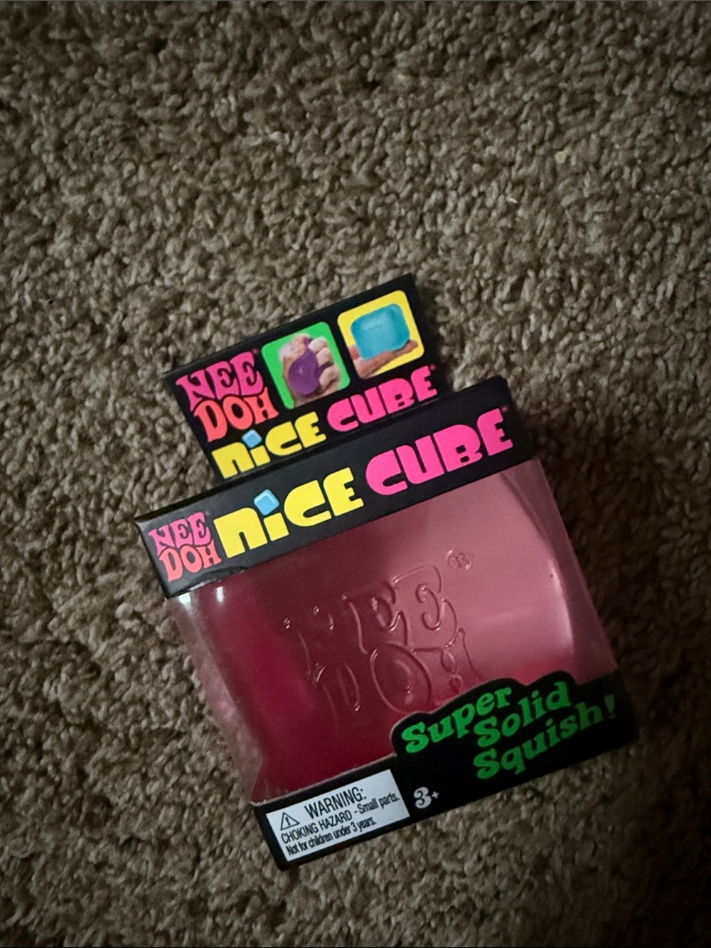 Needoh Nice Cube Super Solid Squish - Pink